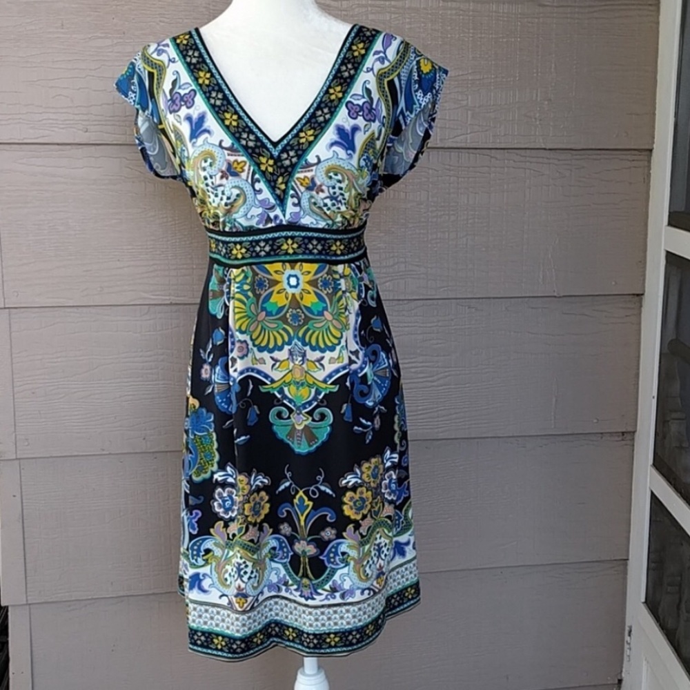 Boho V-Neck Floral Dress